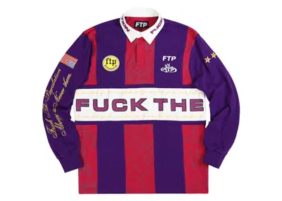 Pre-owned Ftp Men's  Souvenir Rugby Shirt Jersey In Purple