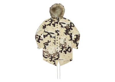 Pre-owned Ftp Men's  Spell Out Fishtail Parka In Jacket Desert Camo