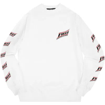Pre-owned Ftp Men's  Squish Crewneck Sweatshirt In White