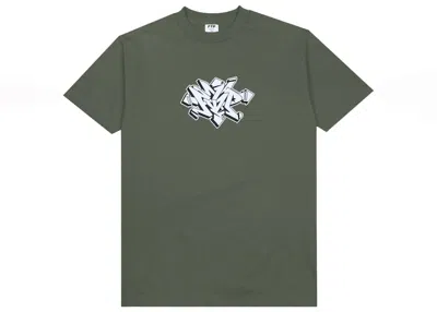 Pre-owned Ftp Men's  Stash Tee Shirt In Olive