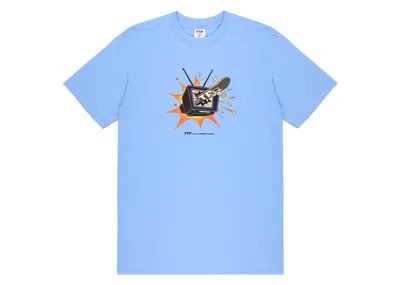 Pre-owned Ftp Men's  Tv Guide Tee Shirt In Sky Blue