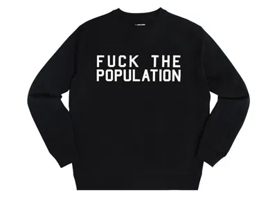 Pre-owned Ftp Men's  Varsity Crewneck Sweatshirt In Black