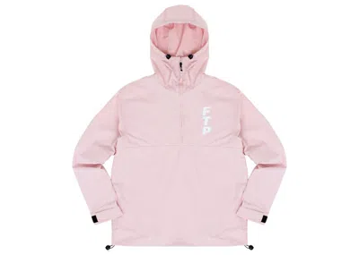 Pre-owned Ftp Men's  Vertical Logo Anorak In Jacket Dusty Pink