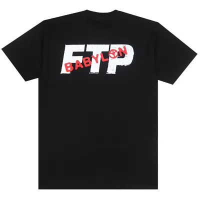 Pre-owned Ftp Men's  X Babylon Logo Tee Shirt In Black