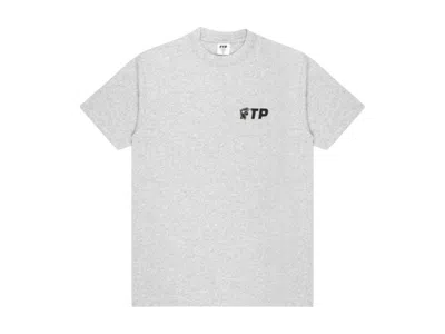 Pre-owned Ftp Men's  X Famous Logo Tee Shirt In Heather Grey