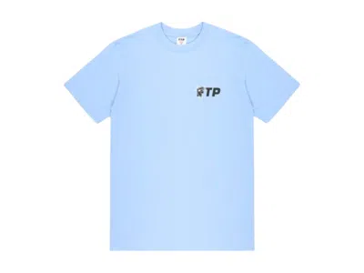 Pre-owned Ftp Men's  X Famous Logo Tee Shirt In Sky Blue