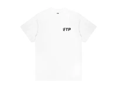 Pre-owned Ftp Men's  X Famous Logo Tee Shirt In White