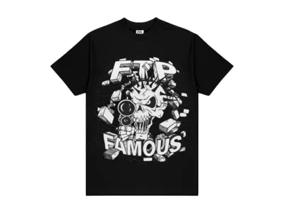Pre-owned Ftp Men's  X Famous Skull Tee Shirt In Black