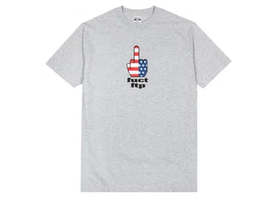 Pre-owned Ftp Men's  X Fuct Ftw Finger Tee Shirt In Heather Grey In Gray