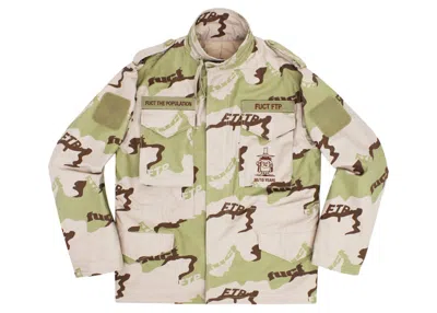 Pre-owned Ftp Men's  X Fuct M65 Jacket In Camo
