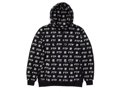 Pre-owned Ftp Men's  X Undefeated All Over Hoodie In Black