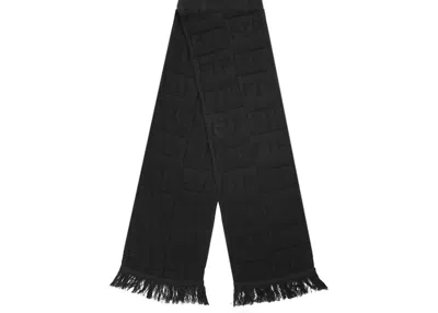 Pre-owned Ftp Repeat Logo Knit Scarf In Black