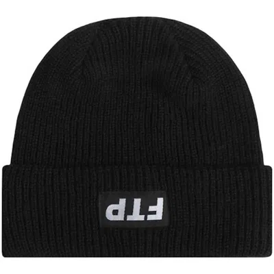 Pre-owned Ftp Upside Down Logo Beanie In Black