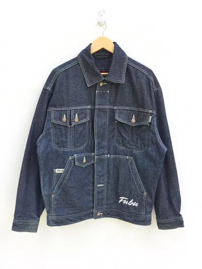 Pre-owned Fubu Denim Jacket Hip Hop Fashion Swag