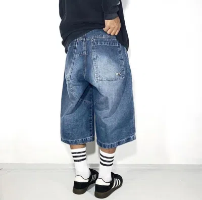 Pre-owned Fubu X Jnco Y2k Fubu Hip Hop Baggy Short Pants In Denim