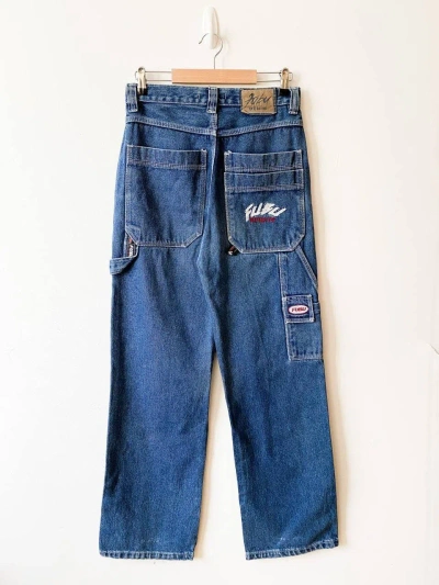 Pre-owned Fubu X Vintage 90's Fubu Vintage Rap/hip Hop Patchwork Denim Jeans Y2k In Blue