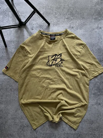 Pre-owned Fubu X Vintage Fubu Rap T-shirt Size L In Yellow
