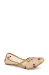 Fuchsia Lily Mesh Flat In Neutral