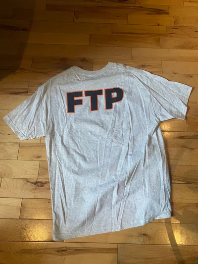 Pre-owned Fuck The Population Ash Gray Outline Logo Tee In Grey