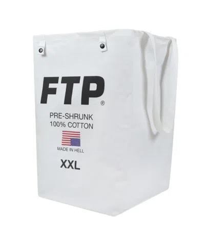 Pre-owned Fuck The Population Ftp T-shirt Label Laundry Basket New!! In White