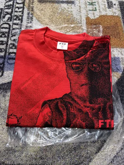 Pre-owned Fuck The Population Ftp Zodiac Tee In Red