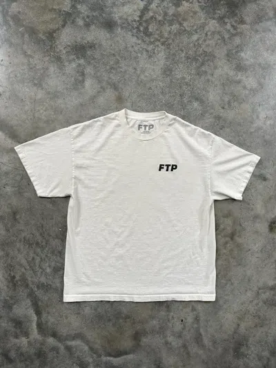 Pre-owned Fuck The Population Og  White + Black Classic Ftp Logo Tee Xl