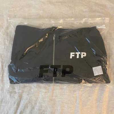 Pre-owned Fuck The Population Worldwide Shipping Ftp Reversible Logo Hoodie In Black