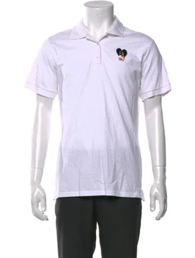 Pre-owned Fucking Awesome Collar Short Sleeve Polo Shirt In White