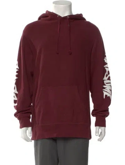 Pre-owned Fucking Awesome Graphic Print Crew Neck Hoodie In Burgundy