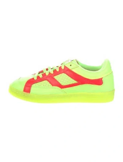 Pre-owned Fucking Awesome Leather Colorblock Pattern Sneakers In Yellow