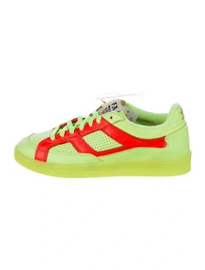 Pre-owned Fucking Awesome Leather Colorblock Pattern Sneakers In Yellow