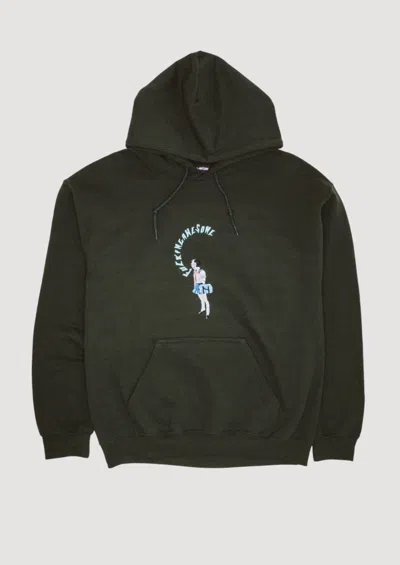 Fucking Awesome Mouth Girl Hoodie In Green