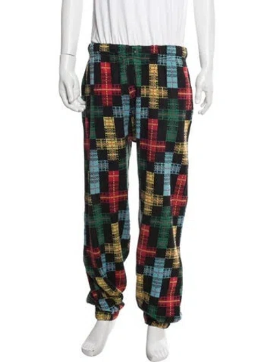 Pre-owned Fucking Awesome Plaid Print Pajama Bottoms In Black