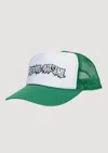 Fucking Awesome Warp Stamp Trucker Hat Scanner In Green