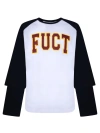 Fuct Double Sleeve Baseball Tee In White