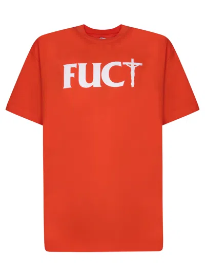Fuct Crossed  Orange T-shirt In Red