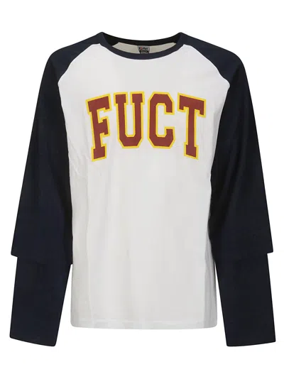 Fuct Double Sleeve Baseball Tee In White