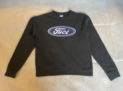 Pre-owned Fuct Oval Parody Crewneck Black