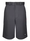 Fuct Cotton Bermuda Shorts In Grey