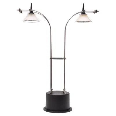 Pre-owned Fuda Marmi By Atelier Design Lab 1980s Post-modern Adjustable Halogen Table Lamp By Fuda Marmi In Black
