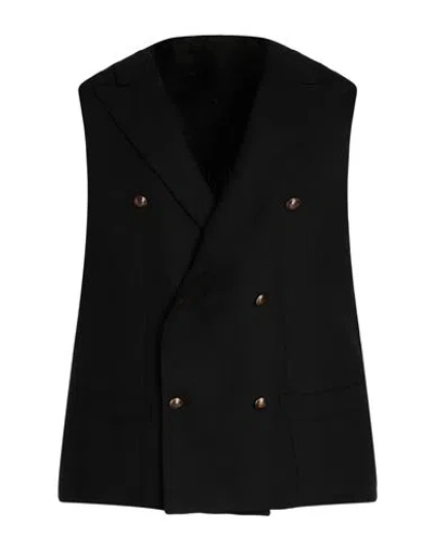 Fugàto Man Tailored Vest Black Size 36 Wool