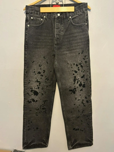Pre-owned Fugazi Chain Splatter Jeans Blackout