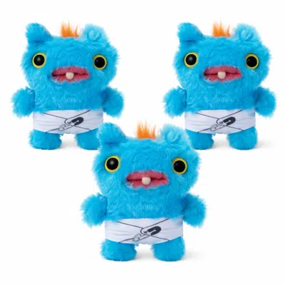 Fuggler Pack Of 3 Zuru  Baby Fugg Series 3 Screetch 3.5 Inch Plush Toy In Blue