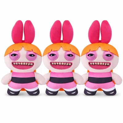 Fuggler Pack Of 3 Zuru  Powerpuff Girls Blossom Funny Ugly Monster Plush Toy 9 Inch In Multi