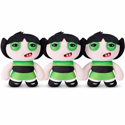 Fuggler Pack Of 3 Zuru  Powerpuff Girls Buttercup Funny Ugly Monster Plush Toy 9 Inch In Green