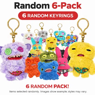 Fuggler Pack Of 6 Zuru  Keyring 5 Inch Plush Toy Mystery Random Assortment