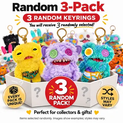 Fuggler Set Of 3 Zuru  Keyring 5 Inch Plush Toy Mystery Random Assortment