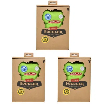 Fuggler Set Of 3 Zuru  Limited Edition Indecisive Monster Plush Toy 9 Inch In Multi