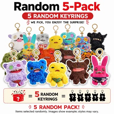 Fuggler Set Of 5 Zuru  Keyring 5 Inch Plush Toy Mystery Random Assortment
