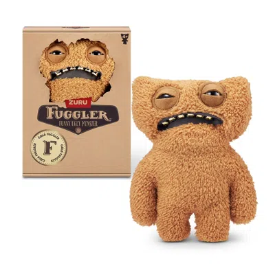 Fuggler Zuru  Gold Fuggs Gnawing Terror Brown Funny Ugly Monster Plush Toy 9 Inch